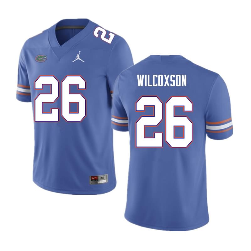 NCAA Florida Gators Kamar Wilcoxson Men's #26 Nike Blue Stitched Authentic College Football Jersey TKJ6264FD